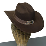 Chokore  Chokore Cattleman Cowboy Hat with Printed Band (Brown)