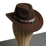 Chokore  Chokore Cowboy Hat with Multicolor Band (Chocolate Brown)