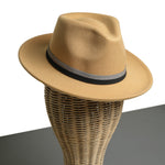 Chokore Chokore Fedora Hat with Ribbon (Camel) Chokore Vintage Fedora Hat (Beige)
