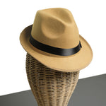 Chokore  Chokore Vintage Fedora Hat with Short Brim (Camel)