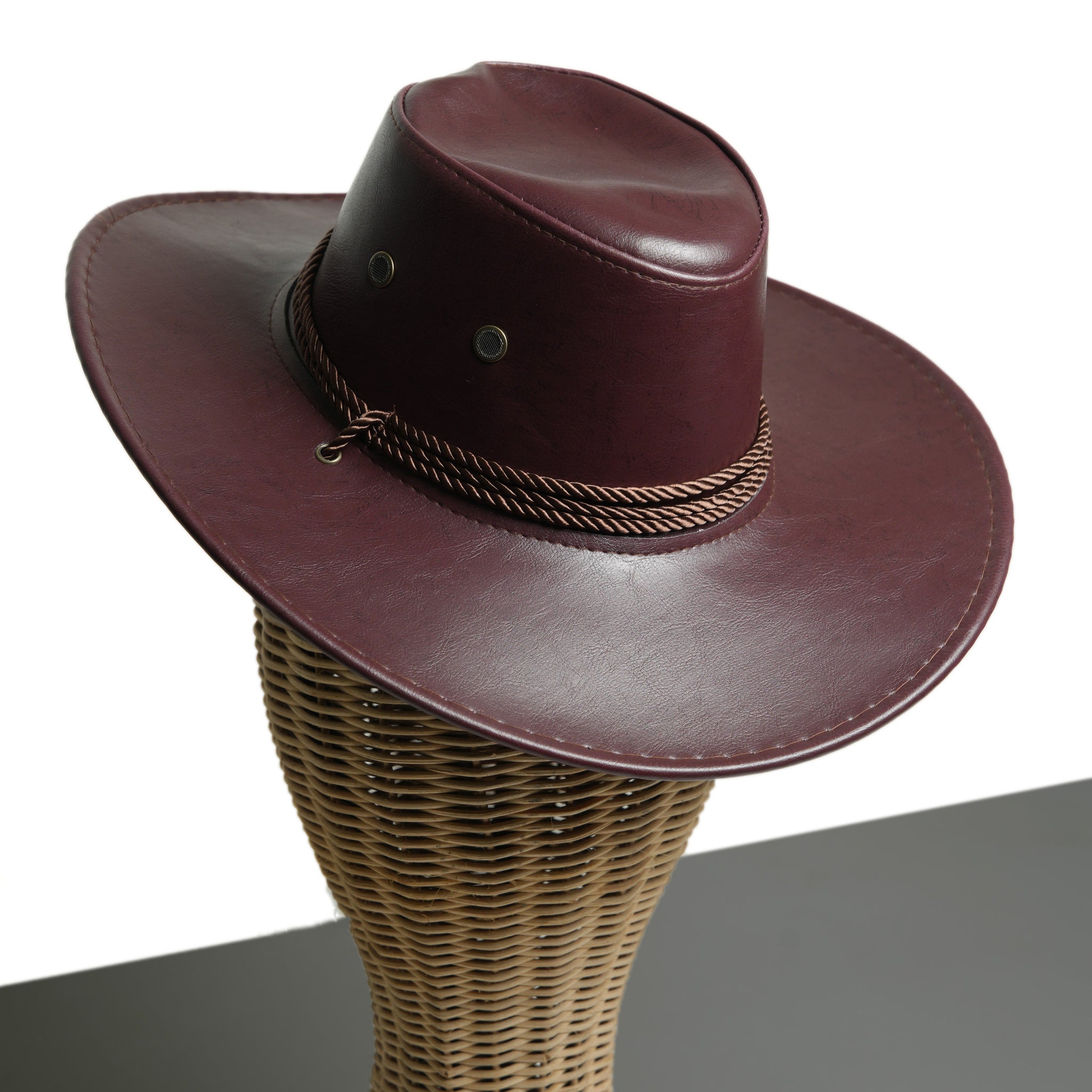 Chokore PU Leather Cowboy Hat (Chocolate Brown)