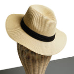 Chokore Chokore Embroidered Straw Cowboy Hat with Windproof Rope (Khaki) Chokore Summer Straw Hat (Beige)