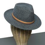 Chokore  Chokore Fedora Hat with Dual Tone Band (Dark Gray)