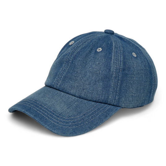 Chokore Sun Fade Denim Baseball Cap (Blue)