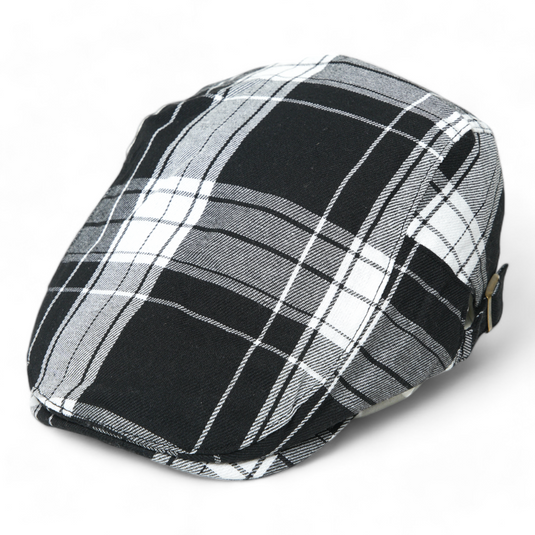 Chokore Classic Checked Ivy Cap (Black)