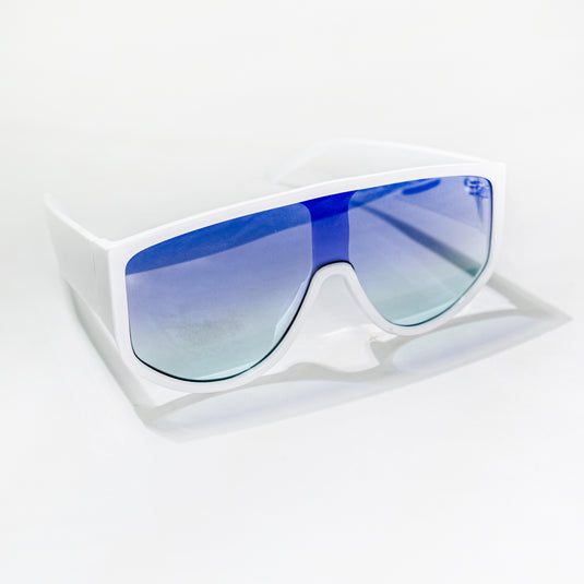 Chokore Retro Oversized UV-400 Protected Sunglasses (White)