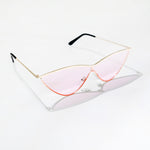 Chokore Chokore Half-frame Cat-eye Sunglasses (Black) Chokore Cat-Eye Sunglasses with Metal Frame (Pink)