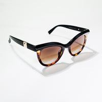 Chokore Chokore Vintage Cat-Eye Sunglasses with UV400 Protection (Black & Brown)