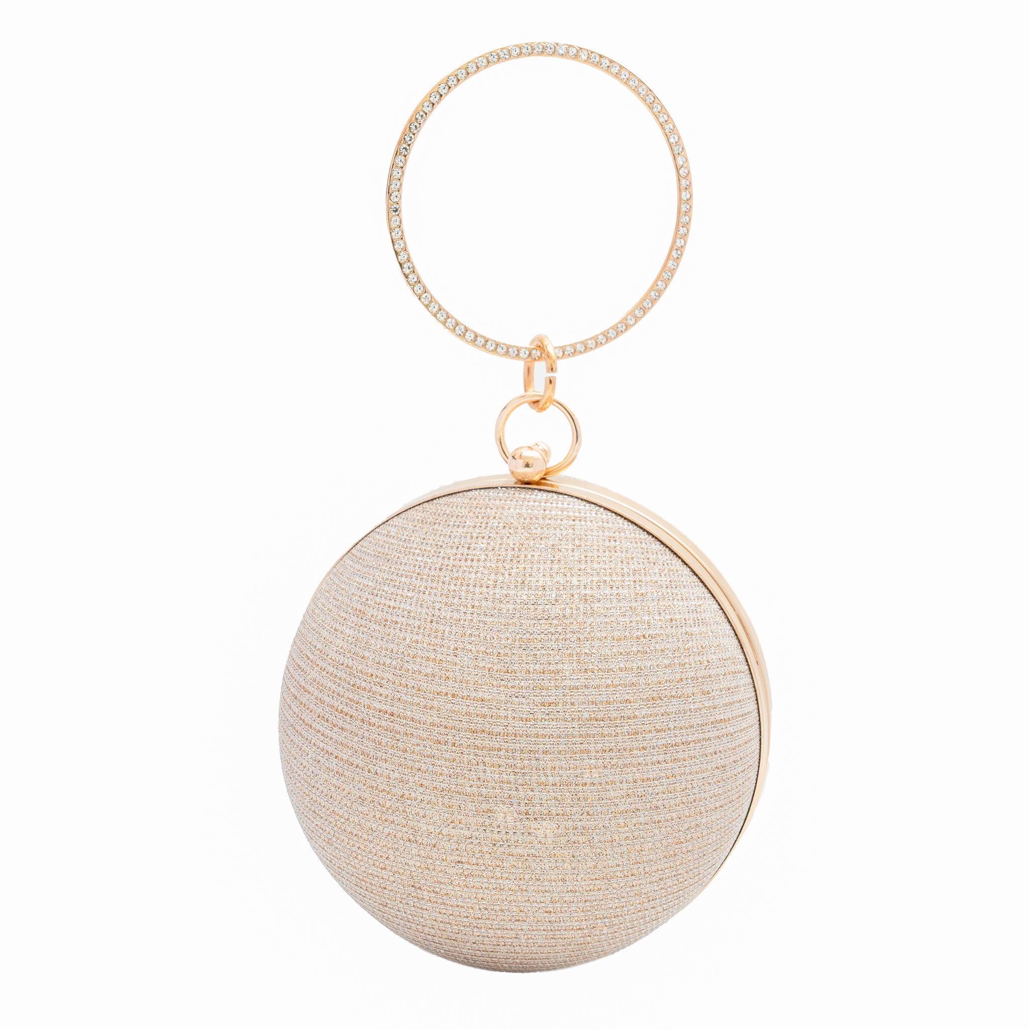 Chokore Spherical Rhinestone Crossbody Bag (Golden)