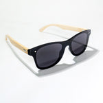 Chokore Chokore Stylish Folding Sunglasses with UV 400 Protection (Black & Blue) Chokore Iconic Wayfarer Sunglasses (Wood & Black)