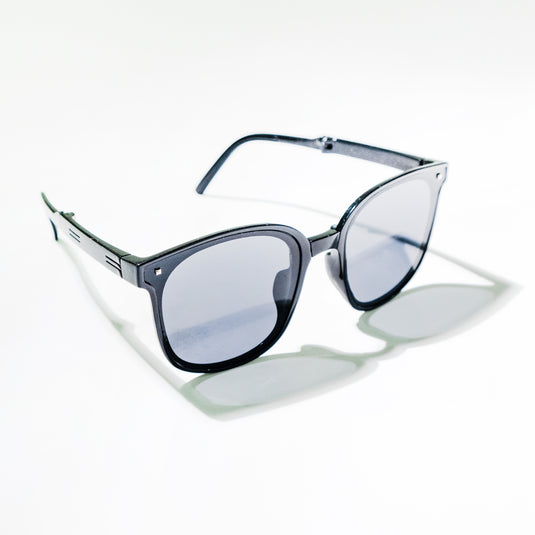 Chokore Stylish Folding Sunglasses with UV 400 Protection (Black)