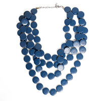 Chokore Chokore Bohemian Necklace with Wooden Beads (Blue)
