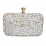 Chokore  Chokore Embellished Evening Clutch/Handbag (Silver)
