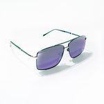 Chokore Chokore Sleek Rectangular Sunglasses with UV Protection (Black & Silver) 