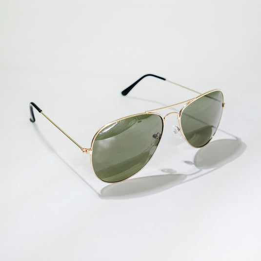 Chokore Metal Frame Night Vision Sunglasses (Green & Gold)