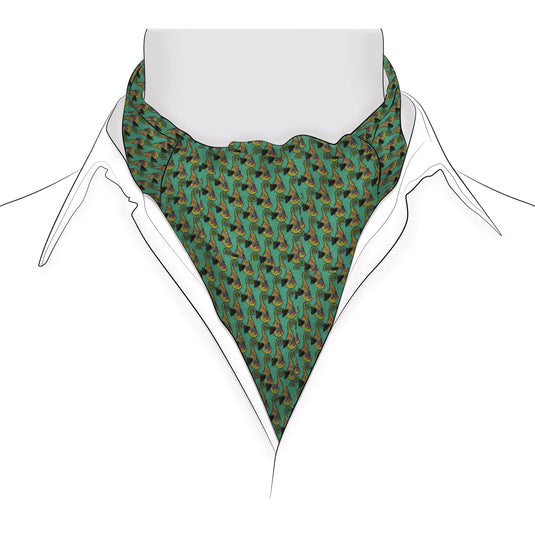Chokore Men's Sea Green Silk Reversible Cravat