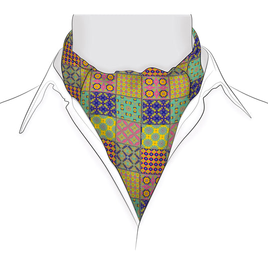 Chokore Geometric Multicolor Reversible Cravat