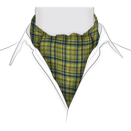 Chokore Green & Blue Checks Silk Reversible Cravat