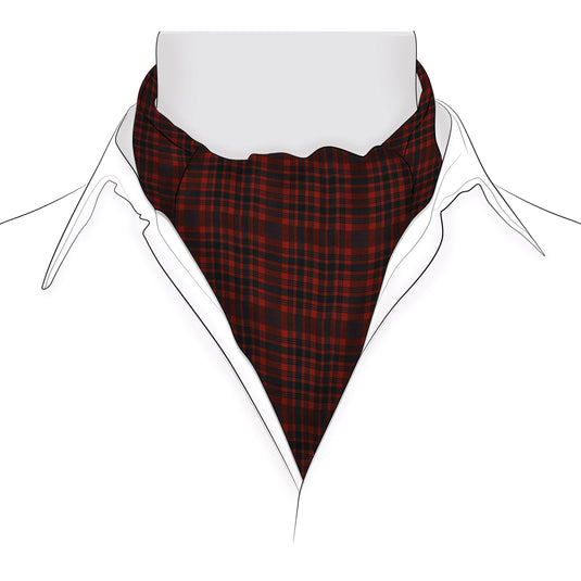 Chokore Men's Red & Black Silk Designer Reversible Cravat