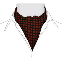 Chokore Chokore Men's Red & Black Silk Designer Cravat-1