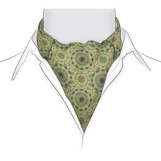 Chokore Men's Light Sea Green Silk Reversible Cravat
