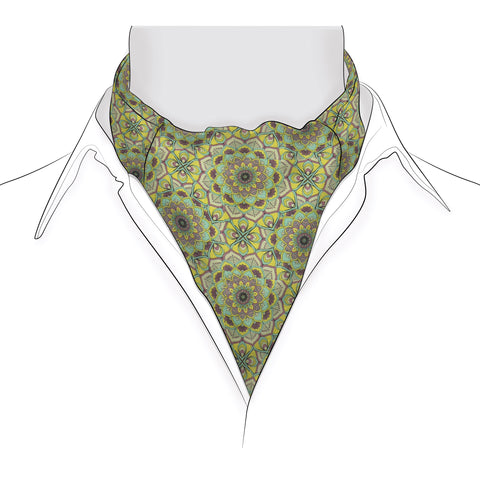 Chokore Men's Light Sea Green Silk  Cravat - Chokore Men's Light Sea Green Silk  Cravat