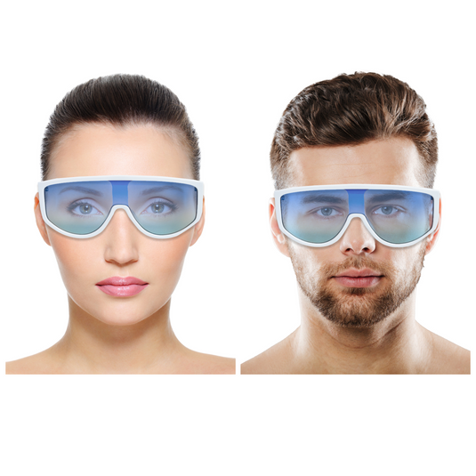 Chokore Retro Oversized UV-400 Protected Sunglasses (White)