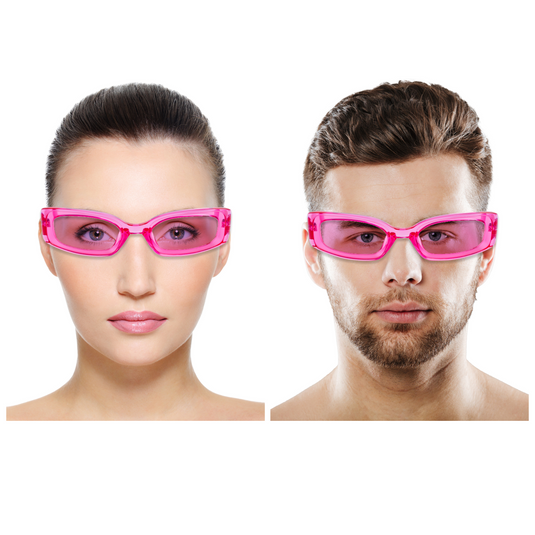 Chokore Rectangular UV-400 Protected Sunglasses (Pink)