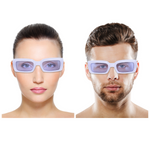 Chokore  Chokore Rectangle Retro Sunglasses with UV Protection (Mauve)