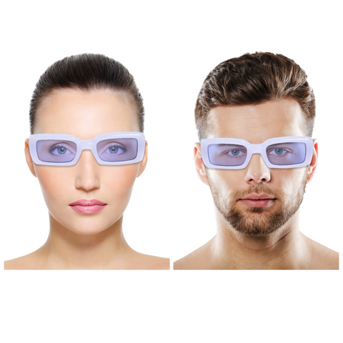 Chokore Rectangle Retro Sunglasses with UV Protection (Mauve) - Chokore Rectangle Retro Sunglasses with UV Protection (Mauve)