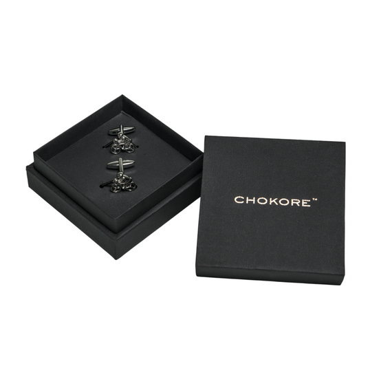 Cyclist Silver Brass Cufflinks – Sporty & Unique Wear