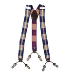 Chokore  Chokore Stretchy Y-shaped Suspenders with 6-clips (Navy Blue & Beige)