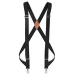Chokore Chokore X-shaped Snap Hook Suspenders (Black) 