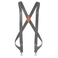 Chokore Chokore X-shaped Snap Hook Suspenders (Light Gray)