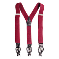 Chokore Chokore Y-shaped Plain Convertible Suspenders (Burgundy)