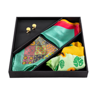 Chokore Chokore Special 4-in-1 Gift Set (2 Pocket Squares, Cufflinks, & Socks)