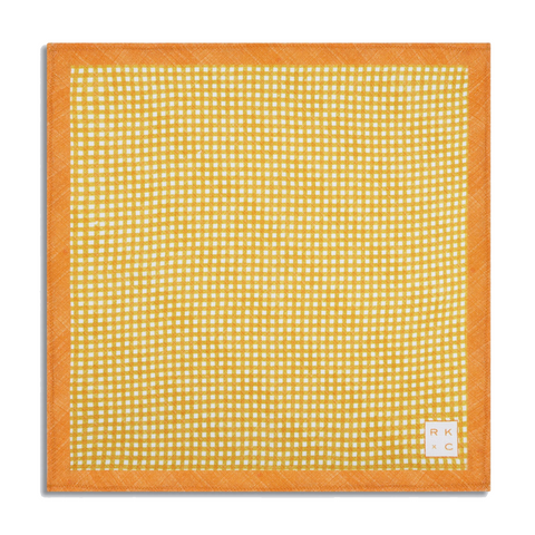 Checkered Past (Orange) - Pocket Square - Checkered Past (Orange) - Pocket Square