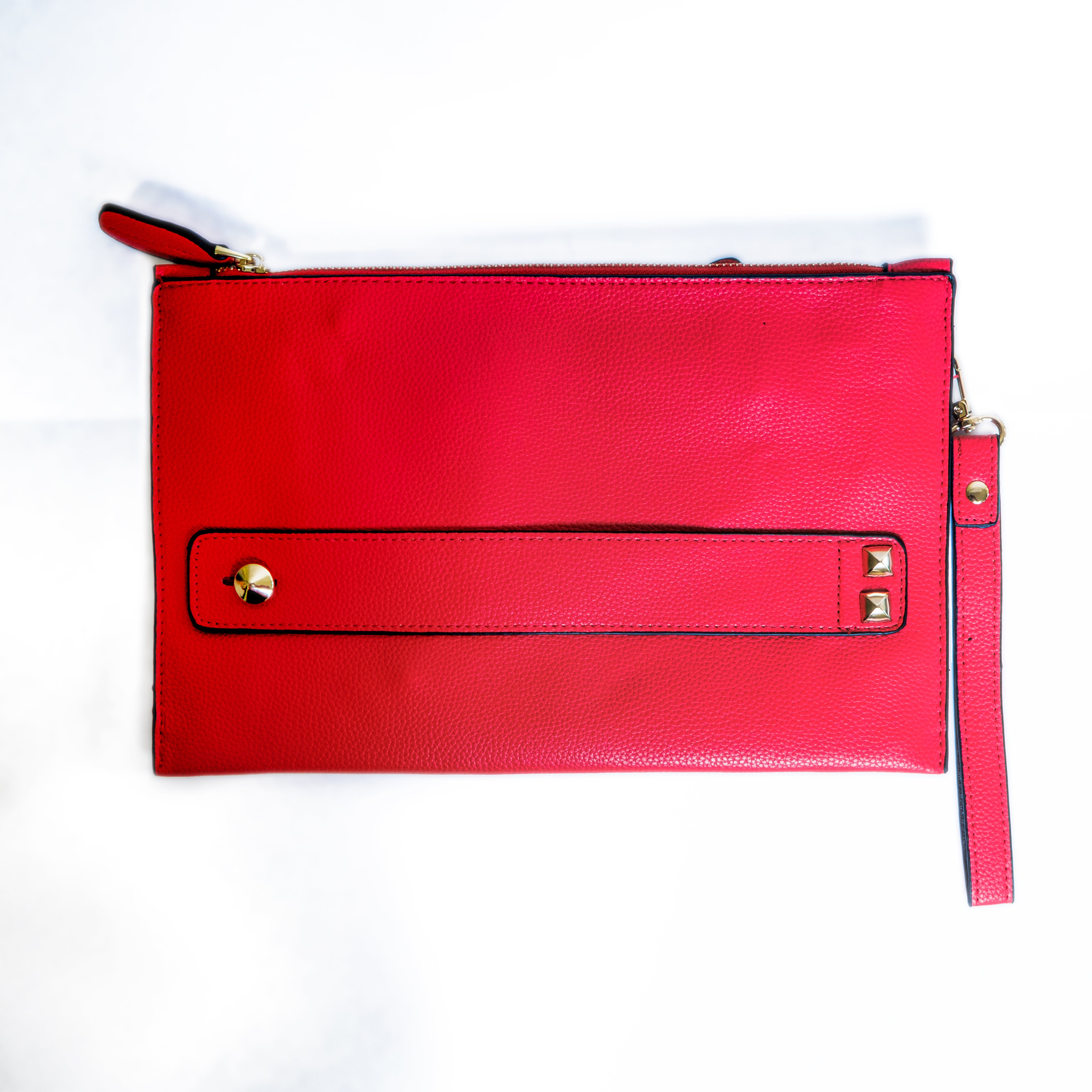 chokore Chokore Vegan Leather Envelope Clutch (Red)