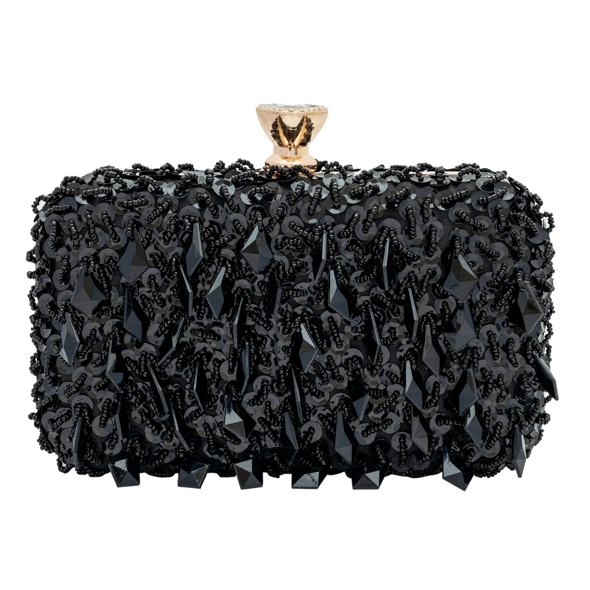Chokore Embellished Evening Clutch/Handbag (Black)