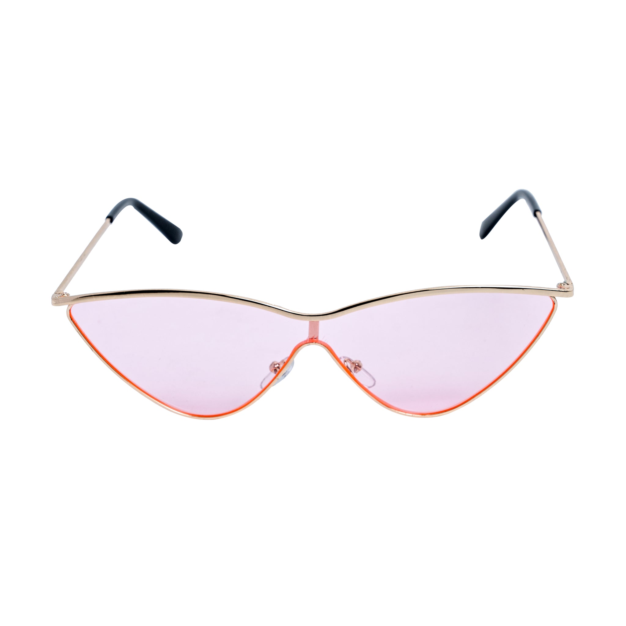 Chokore Cat-Eye Sunglasses with Metal Frame (Pink)