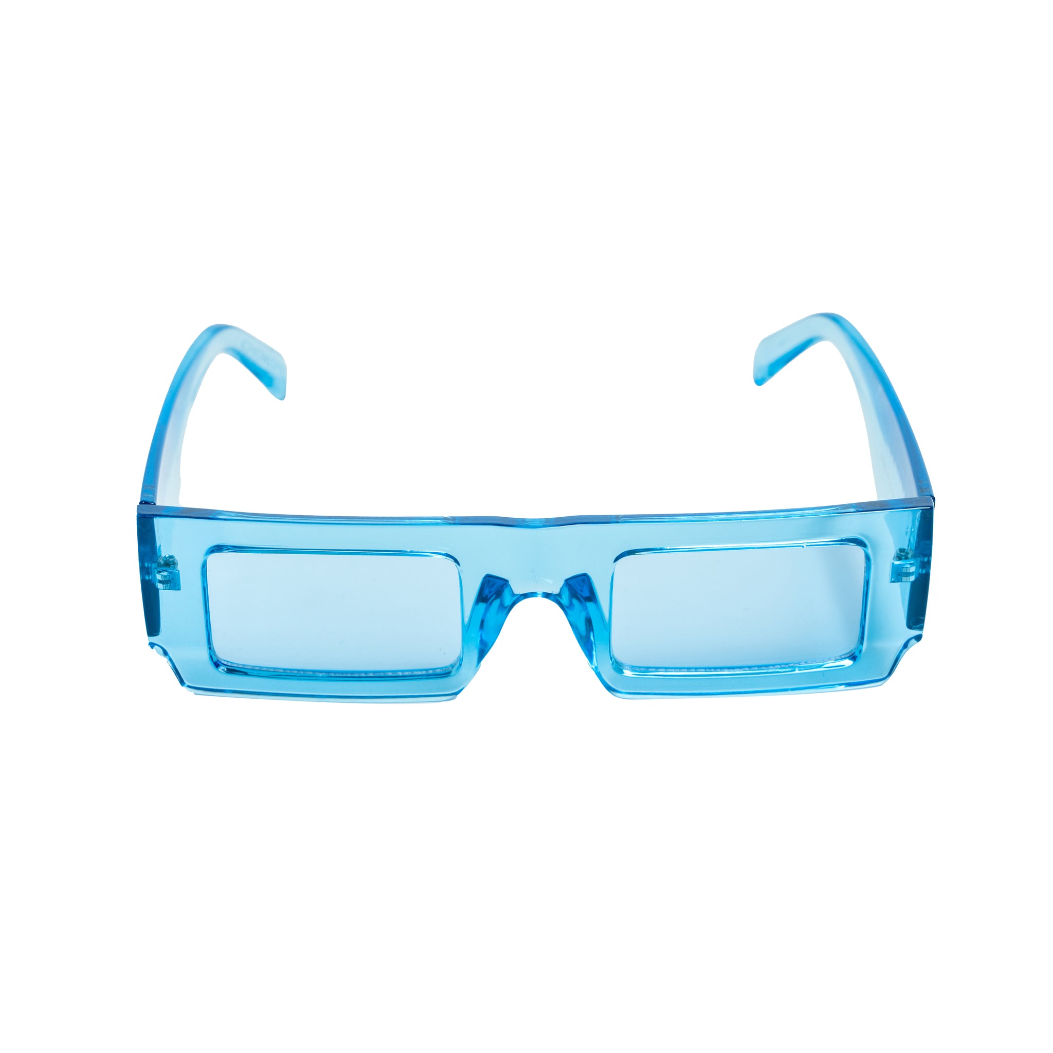 Chokore Thick Frame Rectangle Sunglasses (Blue)