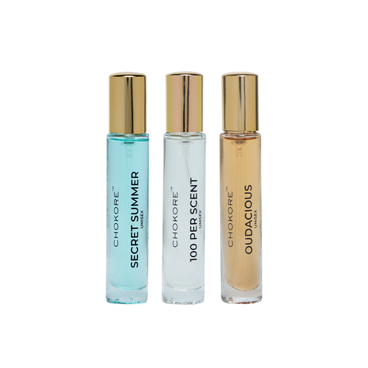 Secret Summer Â· 100 Per Scent Â· Oudacious | 3 x 15ml / 20ml Unisex Perfume Combo | (Morning / All Day)