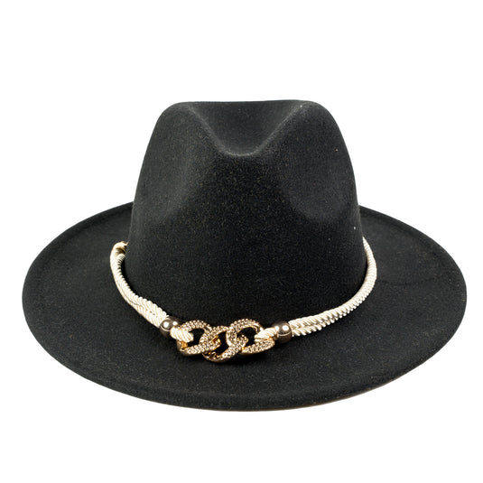 Chokore Fedora Hat with Belt Buckle (Black)