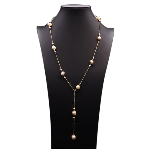 Chokore Drop Necklace with Freshwater Pearl - Chokore Drop Necklace with Freshwater Pearl