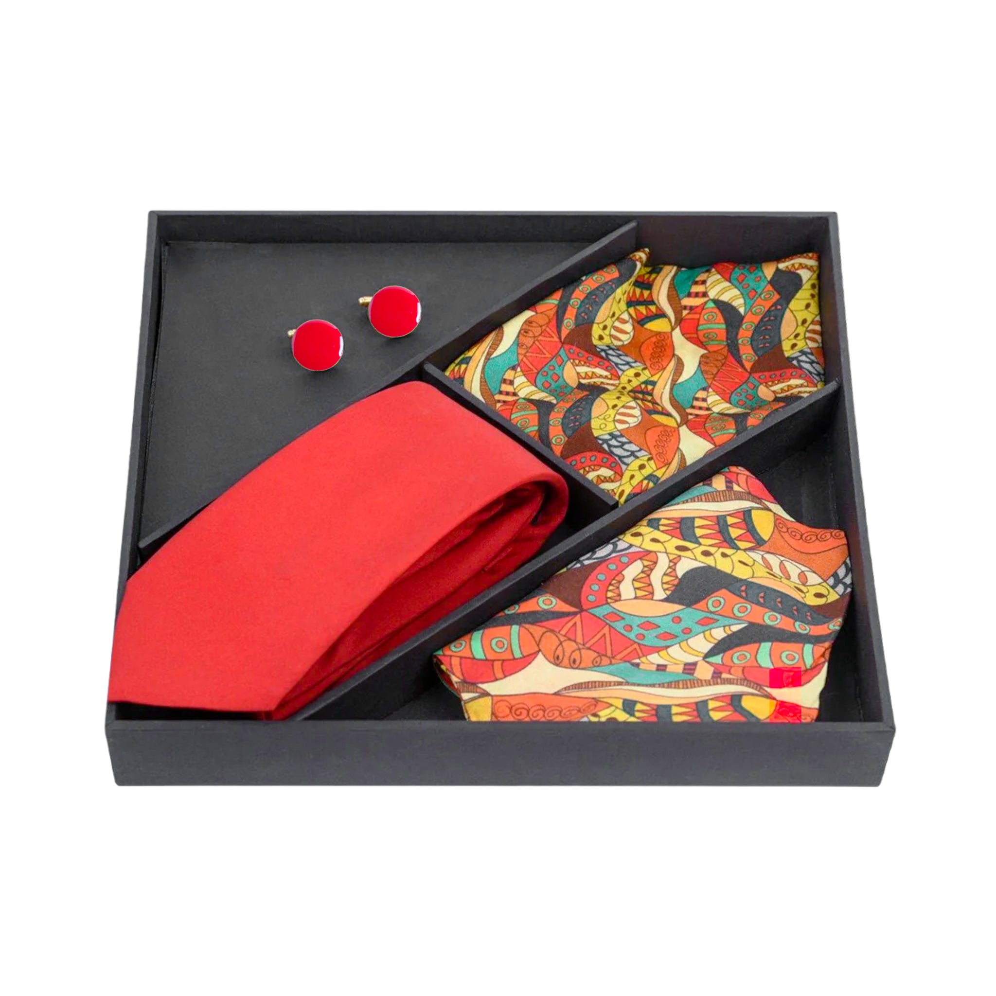 Chokore Special 4-in-1 Marine Gift Set (Pocket Square, Tie, Cravat & Cufflinks)