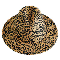 Chokore Chokore Leopard Print Fedora Hat (Black & Beige)
