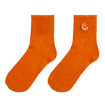 Chokore Chokore Embroidered Smiley Socks (Rust Orange) 