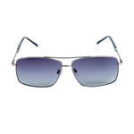 Chokore Chokore Sleek Rectangular Sunglasses with UV Protection (Black & Silver) 