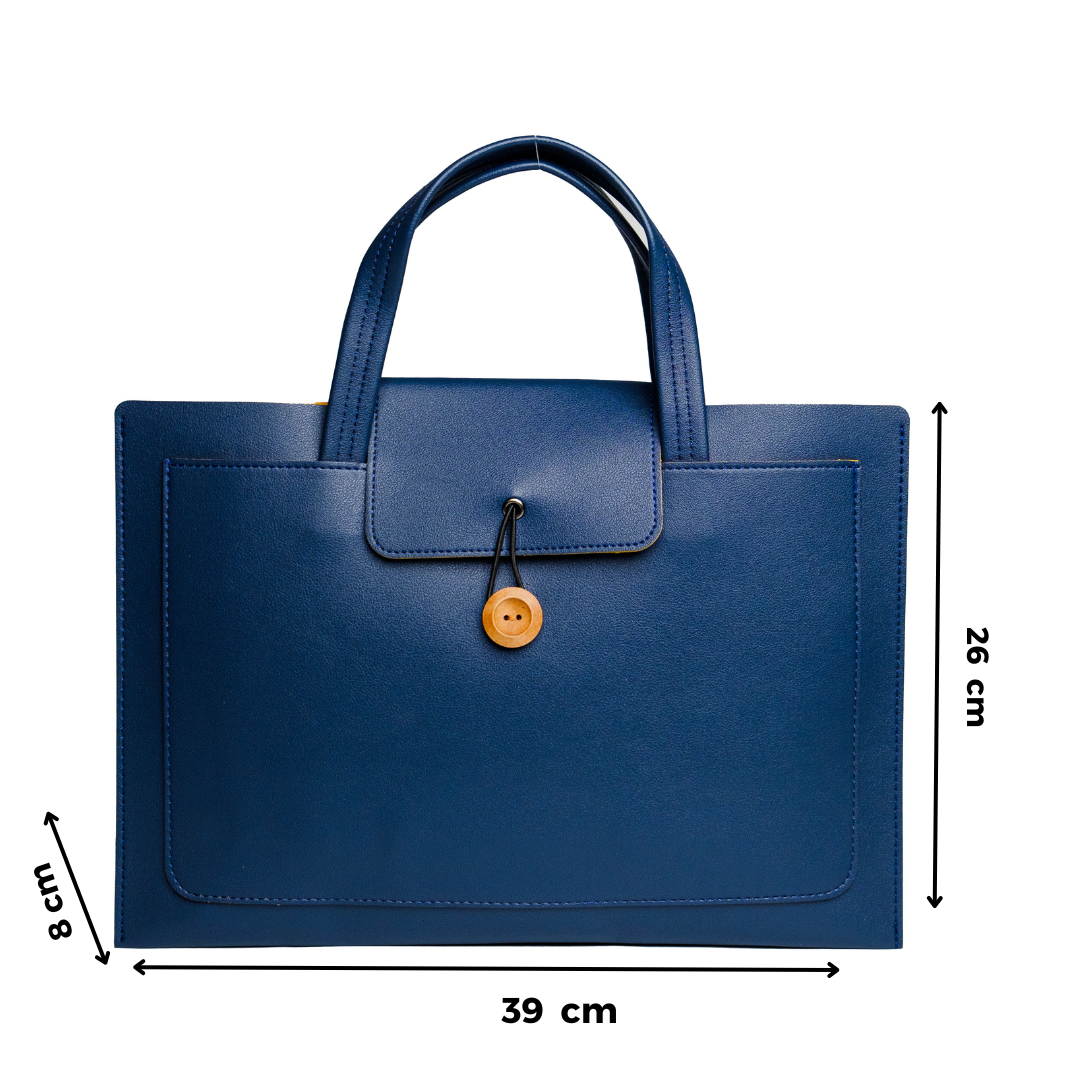 Chokore Large Luxury Vegan Leather Bag for Women (Blue)