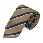 Chokore Chokore Teal Golf Print Silk Pocket Square - Sporty Silks Range Chokore Repp Tie (Tan) Necktie